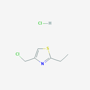 molecular formula C6H9Cl2NS B3336015 4-(Chloromethyl)-2-ethyl-1,3-thiazole hydrochloride CAS No. 165316-06-3
