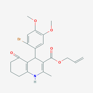 molecular formula C22H24BrNO5 B333605 Allyl 4-(2-bromo-4,5-dimethoxyphenyl)-2-methyl-5-oxo-1,4,5,6,7,8-hexahydro-3-quinolinecarboxylate 