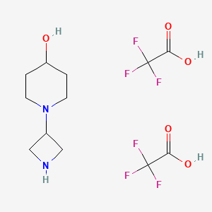 molecular formula C12H18F6N2O5 B3336081 1-(Azetidin-3-yl)piperidin-4-ol di-trifluoroaceate CAS No. 178311-53-0