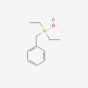 molecular formula C11H18OSi B3336089 Silanol, diethyl(phenylmethyl)- CAS No. 17994-06-8
