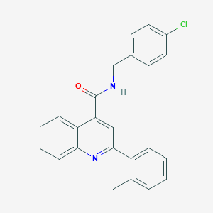 molecular formula C24H19ClN2O B333609 N-(4-chlorobenzyl)-2-(2-methylphenyl)quinoline-4-carboxamide 