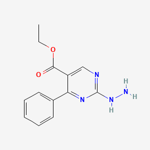 molecular formula C13H14N4O2 B3336126 Ethyl 2-hydrazinyl-4-phenylpyrimidine-5-carboxylate CAS No. 188936-37-0