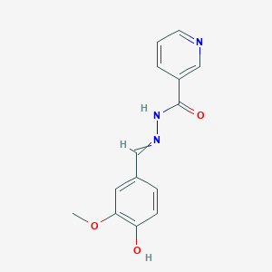 molecular formula C14H13N3O3 B3336133 Vanillin nicotinoylhydrazone CAS No. 18960-15-1