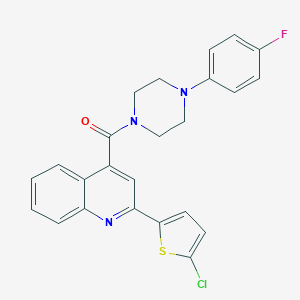 molecular formula C24H19ClFN3OS B333614 2-(5-Chloro-2-thienyl)-4-{[4-(4-fluorophenyl)-1-piperazinyl]carbonyl}quinoline 