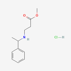 molecular formula C12H18ClNO2 B3336146 methyl N-(1-phenylethyl)-beta-alaninate hydrochloride CAS No. 1993094-89-5