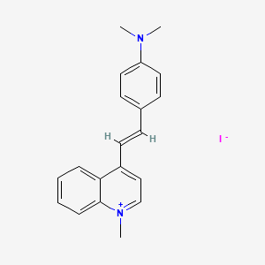 molecular formula C20H21IN2 B3336183 1-Methyl-4-P-dimethylamino-styryl-quinolinium-iodide CAS No. 20327-08-6