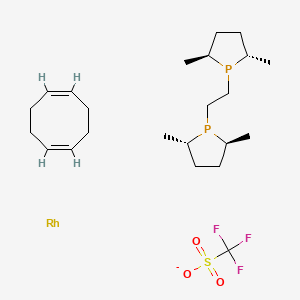 molecular formula C23H40F3O3P2RhS- B3336232 (-)-1,2-Bis((2S,5S)-2,5-dimethylphospholano)ethane(cyclooctadiene)rhodium(I)trifluoromethanesulfonate,98+%(S,S)-ME-bpe-RH CAS No. 213343-69-2