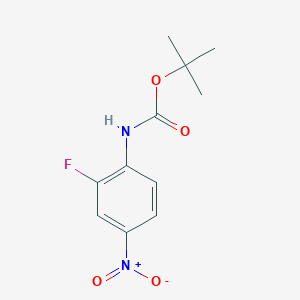 molecular formula C11H13FN2O4 B3336260 叔丁基 2-氟-4-硝基苯基氨基甲酸酯 CAS No. 220913-42-8