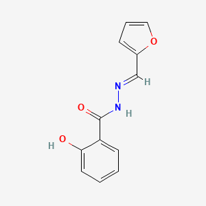 molecular formula C12H10N2O3 B3336287 N'-[(E)-2-Furylmethylidene]-2-hydroxybenzohydrazide CAS No. 22596-74-3