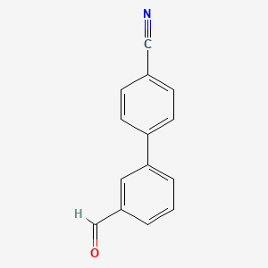 molecular formula C14H9NO B3336317 3'-甲酰基-[1,1'-联苯]-4-腈 CAS No. 230647-86-6