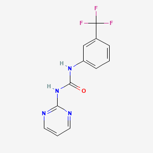 molecular formula C12H9F3N4O B3336333 1-Pyrimidin-2-yl-3-[3-(trifluoromethyl)phenyl]urea CAS No. 23656-30-6