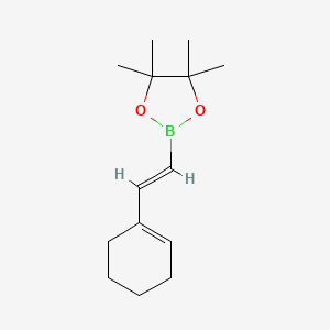 molecular formula C14H23BO2 B3336362 (E)-2-(2-(环己-1-烯-1-基)乙烯基)-4,4,5,5-四甲基-1,3,2-二氧杂硼环丁烷 CAS No. 245432-97-7