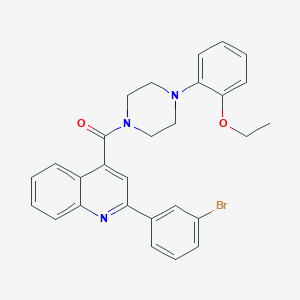 molecular formula C28H26BrN3O2 B333637 2-(3-Bromophenyl)-4-{[4-(2-ethoxyphenyl)-1-piperazinyl]carbonyl}quinoline 