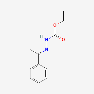 molecular formula C11H14N2O2 B3336382 Hydrazinecarboxylic acid, (1-phenylethylidene)-, ethyl ester CAS No. 25445-76-5