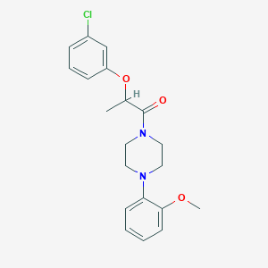 molecular formula C20H23ClN2O3 B333640 2-(3-Chlorophenoxy)-1-[4-(2-methoxyphenyl)piperazin-1-yl]propan-1-one 