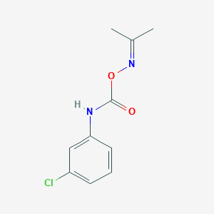 molecular formula C10H11ClN2O2 B3336512 [(3-Chlorophenyl)amino][(propan-2-ylideneamino)oxy]methanone CAS No. 2911-41-3