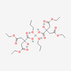 molecular formula C26H48O16Z B3336563 Zirconium(IV) bis(diethyl citrato)dipropoxide CAS No. 308847-92-9
