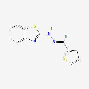 molecular formula C12H9N3S2 B3336576 (2Z)-2-[(2E)-(thiophen-2-ylmethylidene)hydrazinylidene]-2,3-dihydro-1,3-benzothiazole CAS No. 31350-09-1
