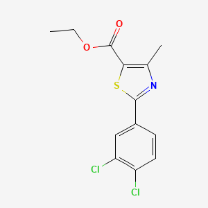 molecular formula C13H11Cl2NO2S B3336588 Ethyl 4-Methyl-2-(3,4-dichlorophenyl)thiazole-5-carboxylate CAS No. 317319-18-9