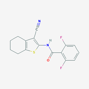 molecular formula C16H12F2N2OS B333659 N-(3-cyano-4,5,6,7-tetrahydro-1-benzothiophen-2-yl)-2,6-difluorobenzamide 
