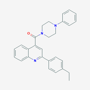 molecular formula C28H27N3O B333662 2-(4-Ethylphenyl)-4-[(4-phenyl-1-piperazinyl)carbonyl]quinoline 