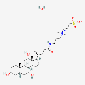 molecular formula C32H60N2O8S B3336620 3-[(3-Cholamidopropyl)dimethylammonio]-1-propanesulfonate hydrate, 98% CAS No. 331717-45-4