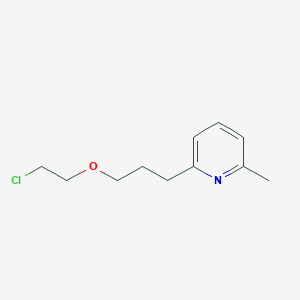 molecular formula C11H16ClNO B3336627 2-[3-(2-Chloro-ethoxy)-propyl]-6-methyl-pyridine CAS No. 331717-49-8