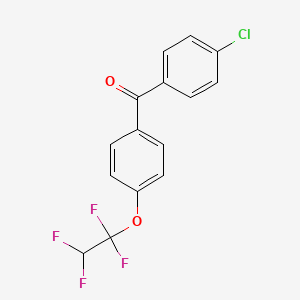 molecular formula C15H9ClF4O2 B3336638 4-Chloro-[4'-(1,1,2,2-tetrafluoroethoxy)]benzophenone CAS No. 334931-09-8