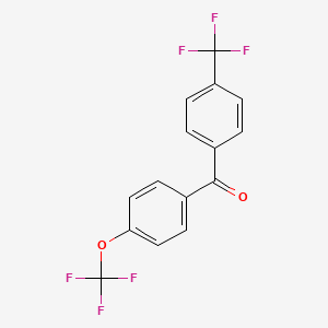 molecular formula C15H8F6O2 B3336658 4-(Trifluoromethoxy)-4'-(trifluoromethyl)benzophenone CAS No. 34367-37-8