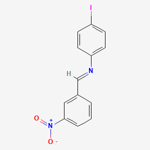 molecular formula C13H9IN2O2 B3336659 4-Iodo-N-(3-nitrobenzylidene)aniline CAS No. 3495-26-9