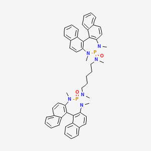 molecular formula C51H52N6O2P2 B3336668 (11bR,11b'R)-4,4'-(Pentane-1,5-diylbis(methylazanediyl))bis(3,5-dimethyl-4,5-dihydro-3H-dinaphtho[2,1-d:1',2'-f][1,3,2]diazaphosphepine 4-oxide) CAS No. 352310-87-3