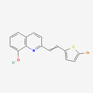 molecular formula C15H10BrNOS B3336682 2-[2-(5-Bromothiophen-2-yl)ethenyl]quinolin-8-ol CAS No. 353517-94-9