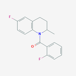 molecular formula C17H15F2NO B333672 (6-fluoro-2-methyl-3,4-dihydroquinolin-1(2H)-yl)(2-fluorophenyl)methanone 