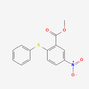 molecular formula C14H11NO4S B3336725 Methyl 5-nitro-2-(phenylthio)benzoate CAS No. 361336-72-3