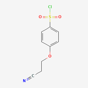 molecular formula C9H8ClNO3S B3336751 4-(2-cyanoethoxy)benzenesulfonyl Chloride CAS No. 362476-05-9
