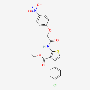 molecular formula C21H17ClN2O6S B3336776 Ethyl 4-(4-chlorophenyl)-2-[[2-(4-nitrophenoxy)acetyl]amino]thiophene-3-carboxylate CAS No. 374598-53-5