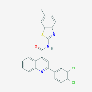 molecular formula C24H15Cl2N3OS B333690 2-(3,4-dichlorophenyl)-N-(6-methyl-1,3-benzothiazol-2-yl)-4-quinolinecarboxamide 