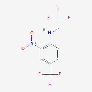 molecular formula C9H6F6N2O2 B3336900 2-Nitro-N-(2,2,2-trifluoroethyl)-4-(trifluoromethyl)aniline CAS No. 42379-55-5