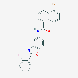 molecular formula C24H14BrFN2O2 B333692 5-bromo-N-[2-(2-fluorophenyl)-1,3-benzoxazol-5-yl]-1-naphthamide 