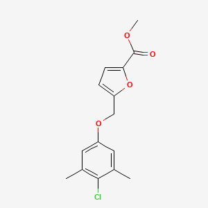 molecular formula C15H15ClO4 B3336942 Methyl 5-((4-chloro-3,5-dimethylphenoxy)methyl)furan-2-carboxylate CAS No. 438221-88-6