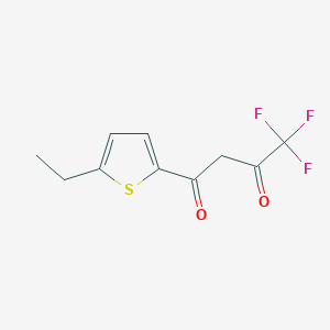 molecular formula C10H9F3O2S B3336949 1-(5-Ethylthiophen-2-yl)-4,4,4-trifluorobutane-1,3-dione CAS No. 438222-02-7