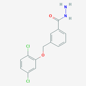 molecular formula C14H12Cl2N2O2 B3336962 3-[(2,5-Dichlorophenoxy)methyl]benzohydrazide CAS No. 438464-02-9