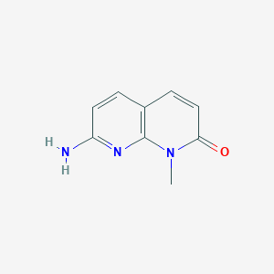 molecular formula C9H9N3O B3337013 7-Amino-1-methyl-1,8-naphthyridin-2(1H)-one CAS No. 49655-99-4