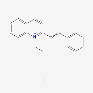 molecular formula C19H18IN B3337034 1-Ethyl-2-(2-phenylethenyl)quinolin-1-ium iodide CAS No. 50387-21-8