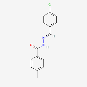 molecular formula C15H13ClN2O B3337066 Hydrazine, 1-(p-chlorobenzylidene)-2-(p-methylbenzoyl)- CAS No. 51771-25-6