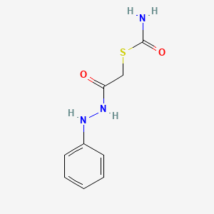 molecular formula C9H11N3O2S B3337149 S-(2-Oxo-2-(2-phenylhydrazino)ethyl) thiocarbamate CAS No. 5428-99-9