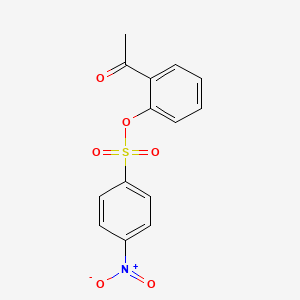molecular formula C14H11NO6S B3337176 2-Acetylphenyl 4-nitrobenzenesulfonate CAS No. 55660-66-7