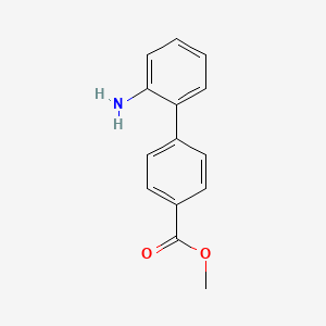 molecular formula C14H13NO2 B3337199 2'-Amino-biphenyl-4-carboxylic acid methyl ester CAS No. 5737-79-1