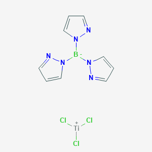 molecular formula C9H9BCl3N6Ti B3337210 Hydrotris(pyrazol-1-ylborato)trichlorotitanium(IV) CAS No. 58097-69-1