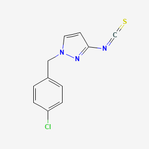 molecular formula C11H8ClN3S B3337214 1-(4-chlorobenzyl)-3-isothiocyanato-1H-pyrazole CAS No. 588695-59-4